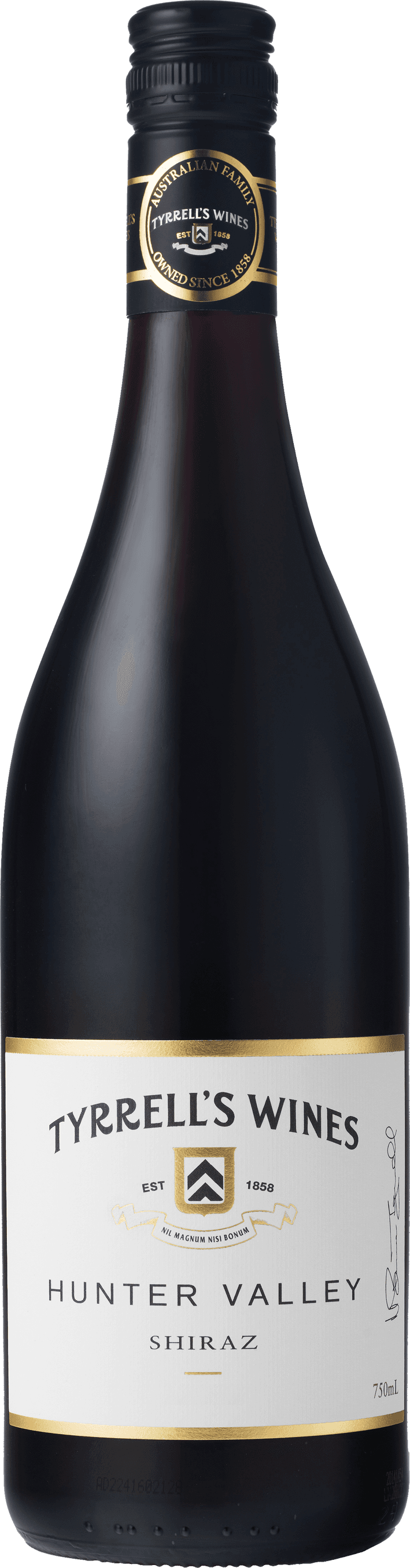 Tyrrell's Hunter Valley Shiraz 2019  Front Bottle Shot