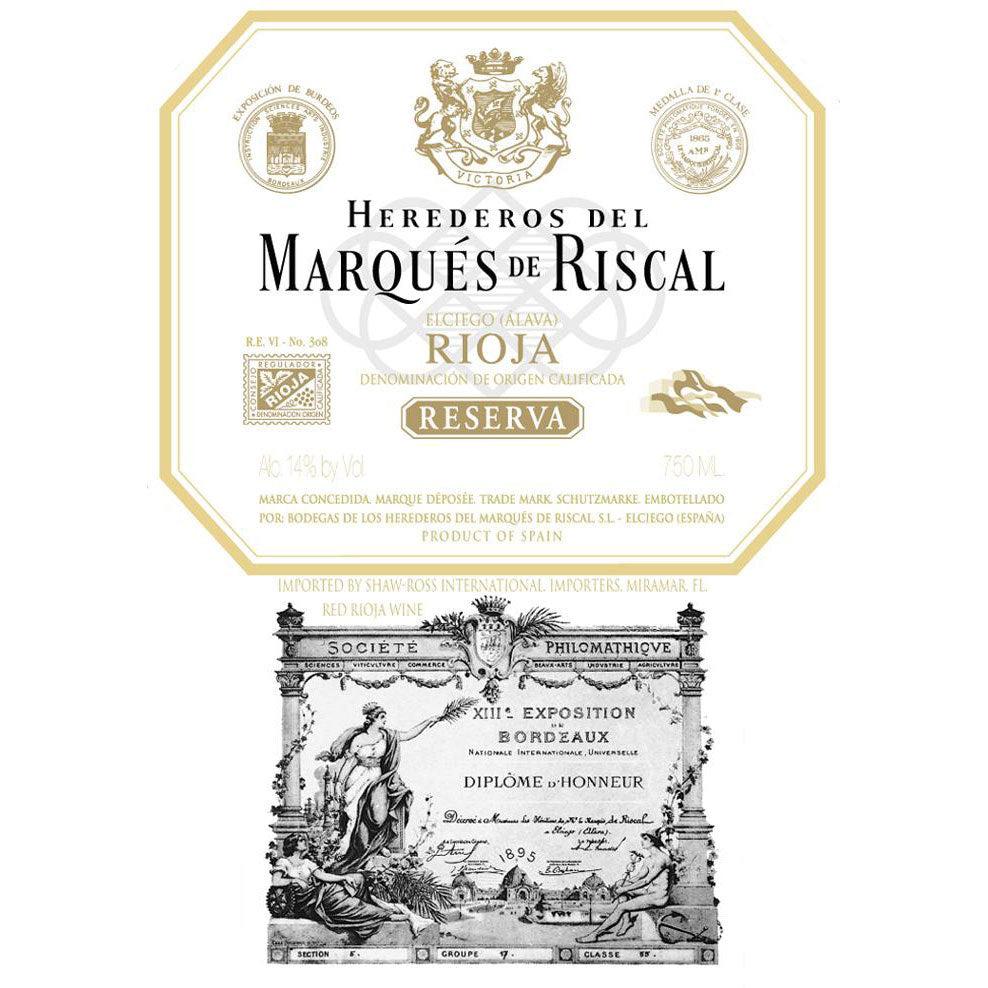 Marques de Riscal Rioja Reserva 2018  Front Label