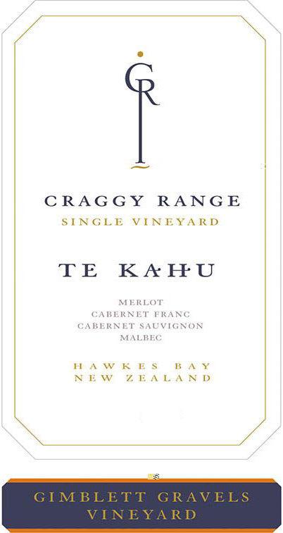 Craggy Range Winery Te Kahu Gimblett Gravels Vineyard 2016 Front Label