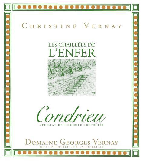 Georges Vernay Condrieu Les Chaillees de L'Enfer 2019  Front Label