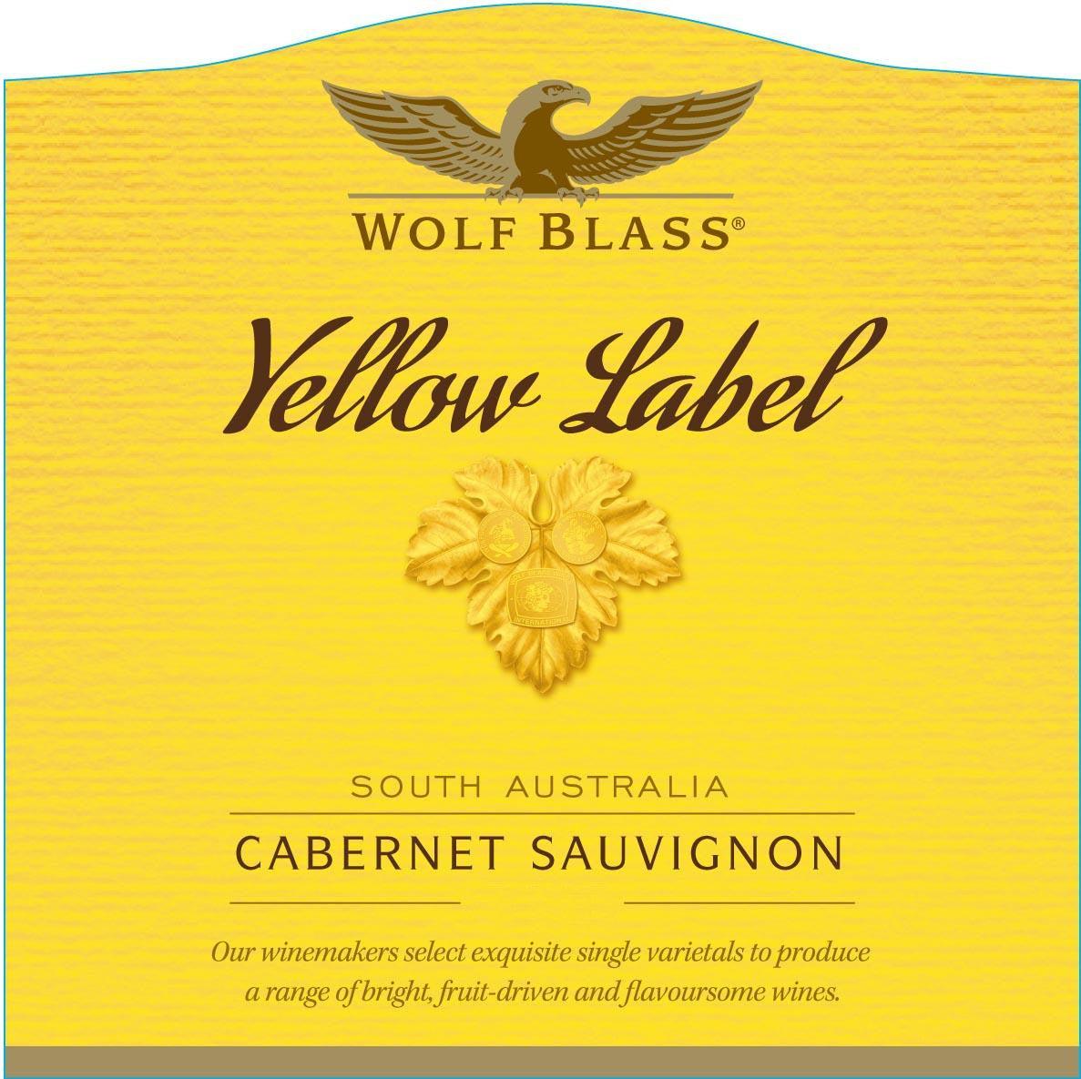 Wolf Blass Yellow Label Cabernet Sauvignon 2016  Front Label